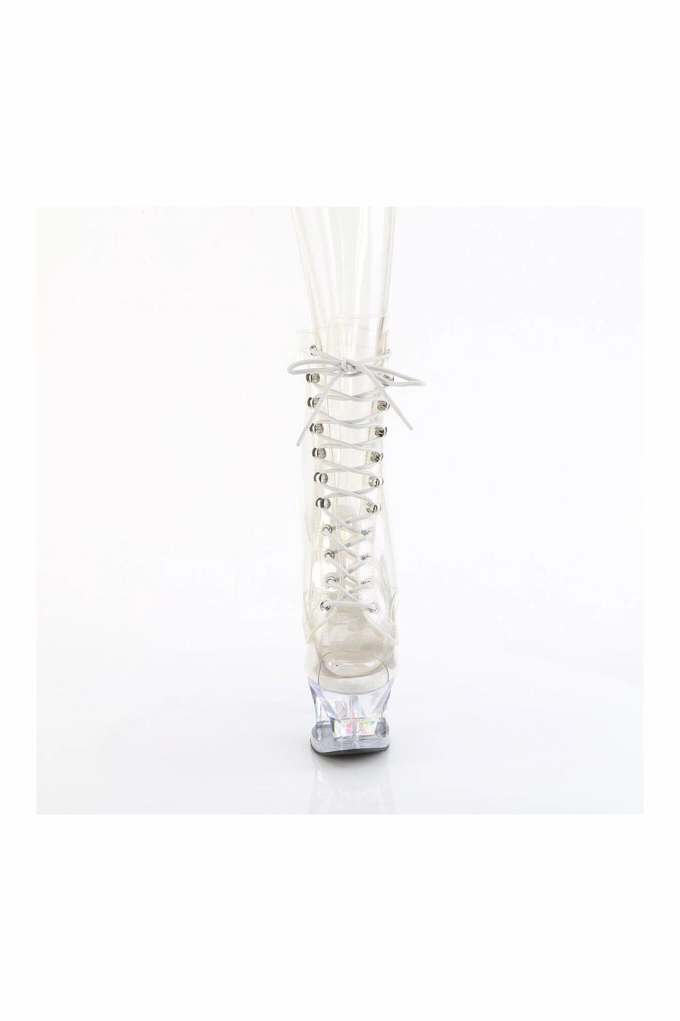 MOON-1021C-DIA Clear Vinyl Ankle Boot