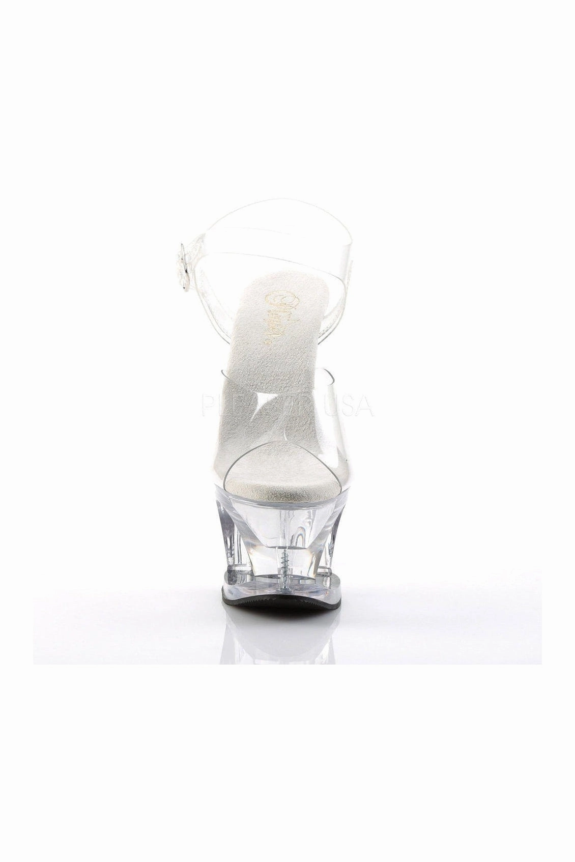 MOON-708 Platform Sandal  | Clear Vinyl