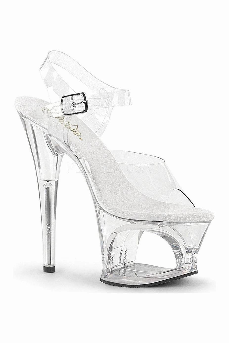 MOON-708 Platform Sandal  | Clear Vinyl