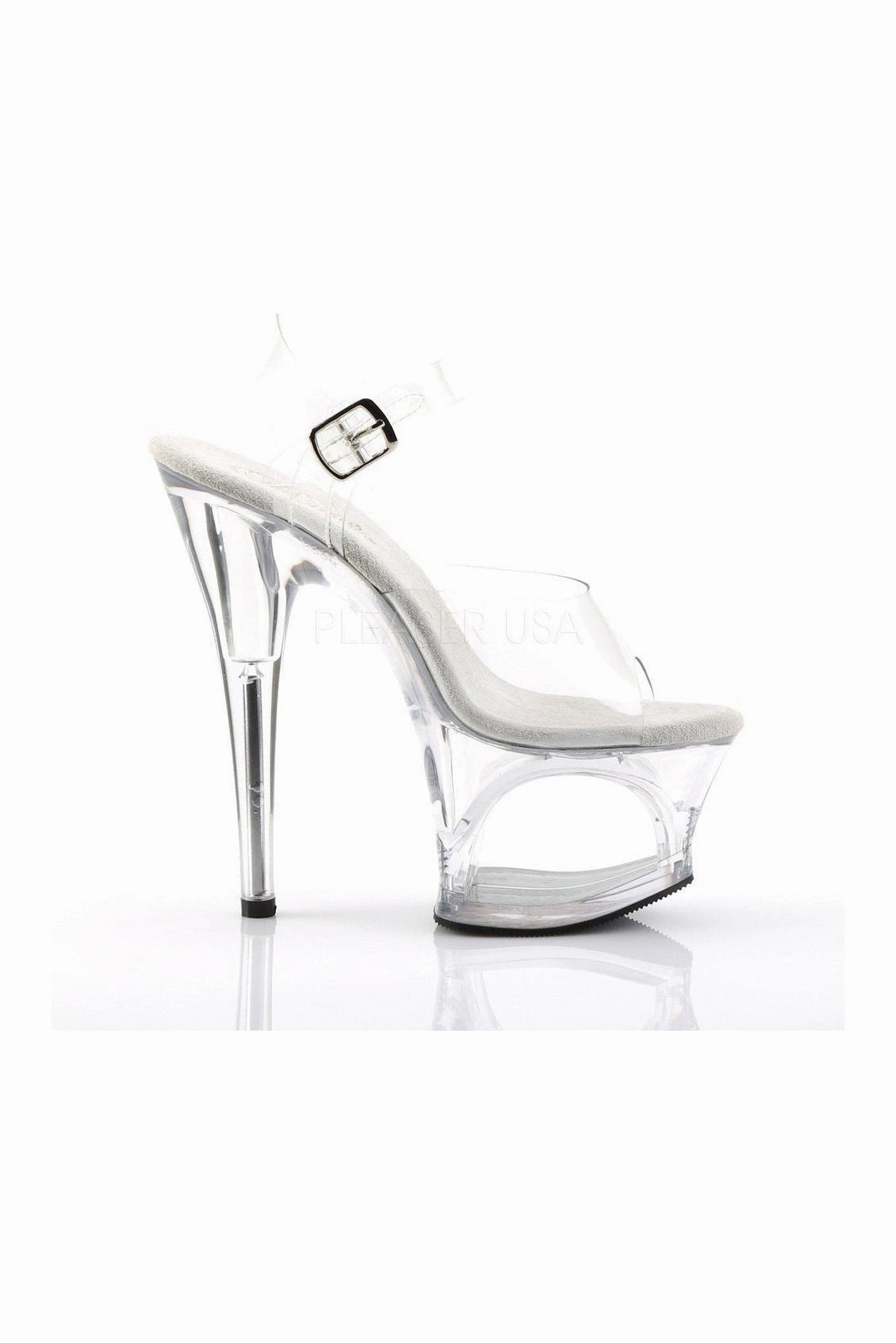 MOON-708 Platform Sandal  | Clear Vinyl
