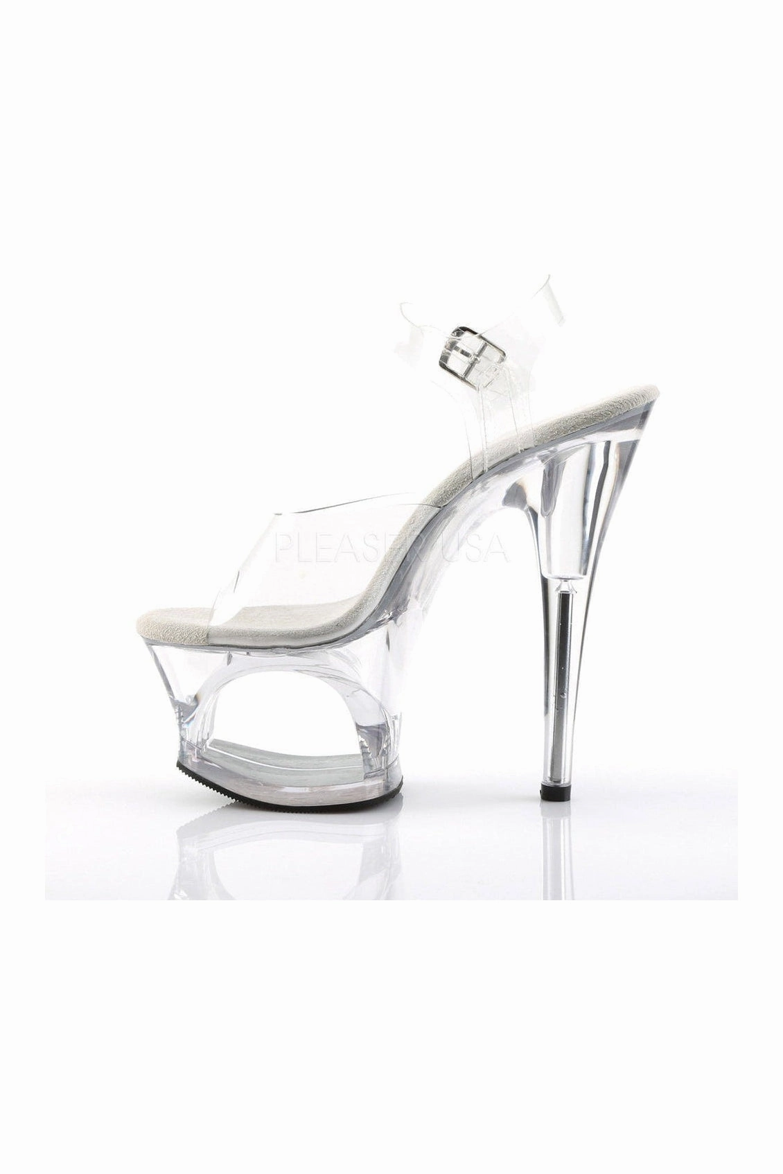 MOON-708 Platform Sandal  | Clear Vinyl