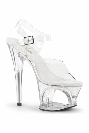 MOON-708 Platform Sandal  | Clear Vinyl