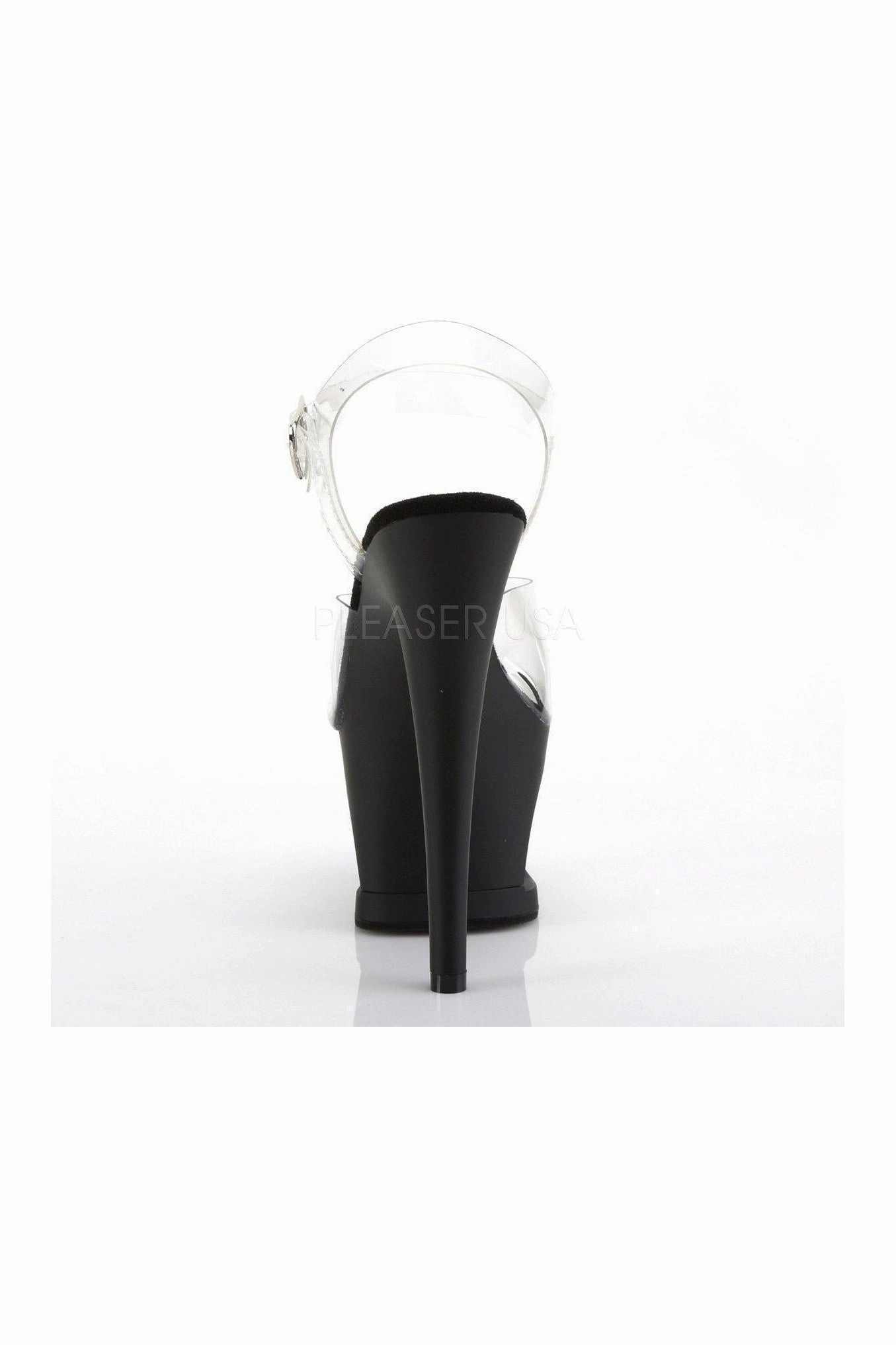 MOON-708 Platform Sandals | Black Vinyl