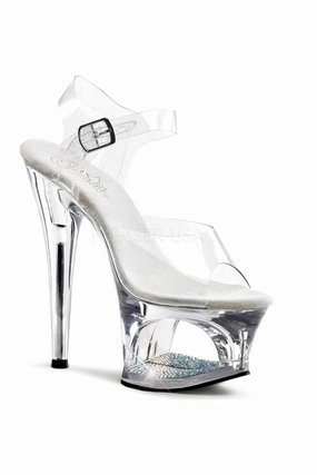 MOON-708DM Platform Sandal  | Clear Vinyl
