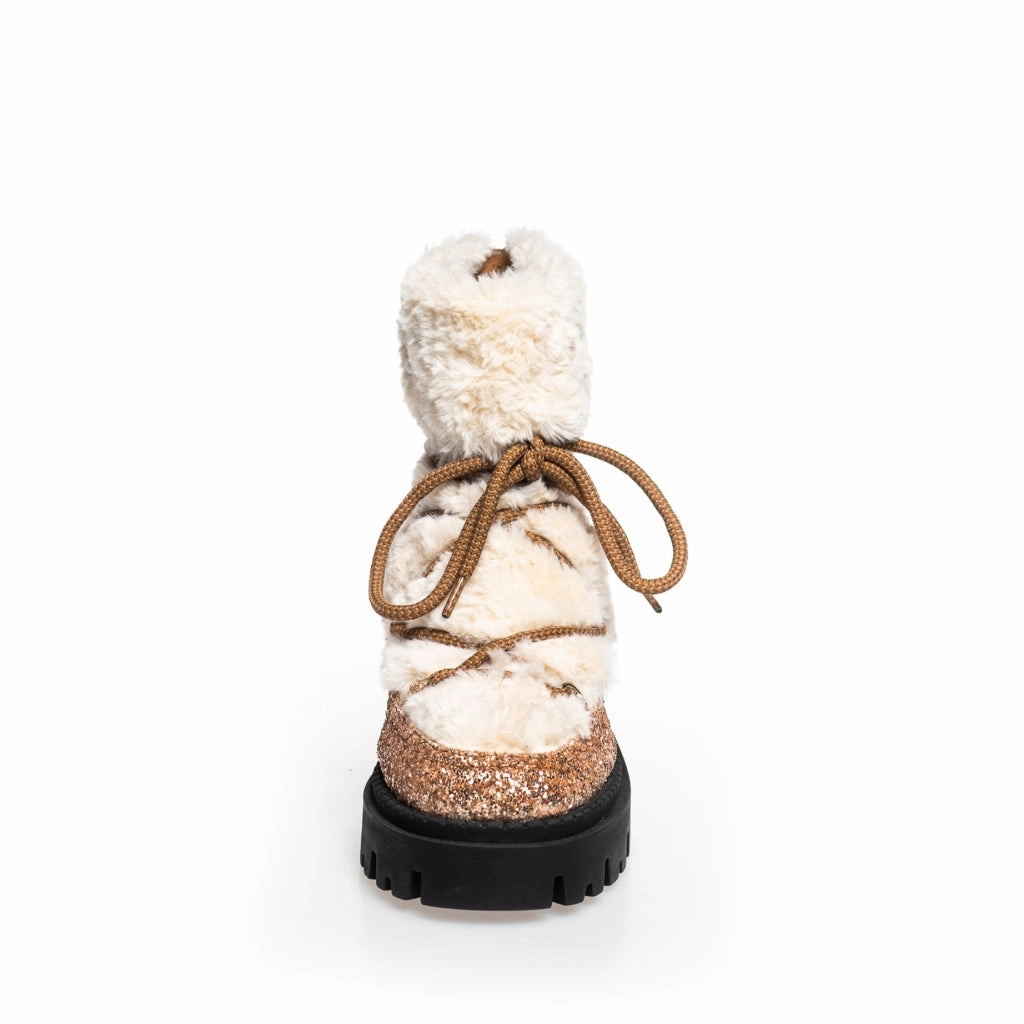 MY WINTER BOOTS - GLITTER - BRONZE/OFFWHITE