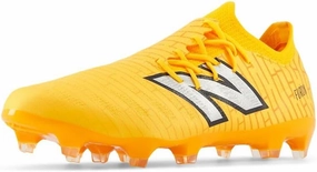 New Balance Unisex Furon Destroy Fg V7  Soccer Shoe, Sun Glow/Silver Metallic/Black, 5.5 Wide US Men