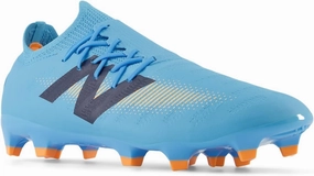 New Balance Unisex Furon Destroy FG V7  Soccer Shoe, Team Sky Blue/Mango, 11 US Men