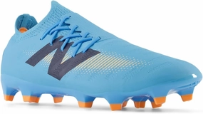 New Balance Unisex Furon Destroy FG V7  Soccer Shoe, Team Sky Blue/Mango, 8.5 US Men