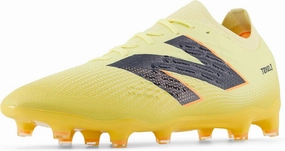 New Balance Unisex Tekela Magia Low Laced FG V4  Soccer Shoe, Parchment/Clementine/Hot Mango, 9 US Men