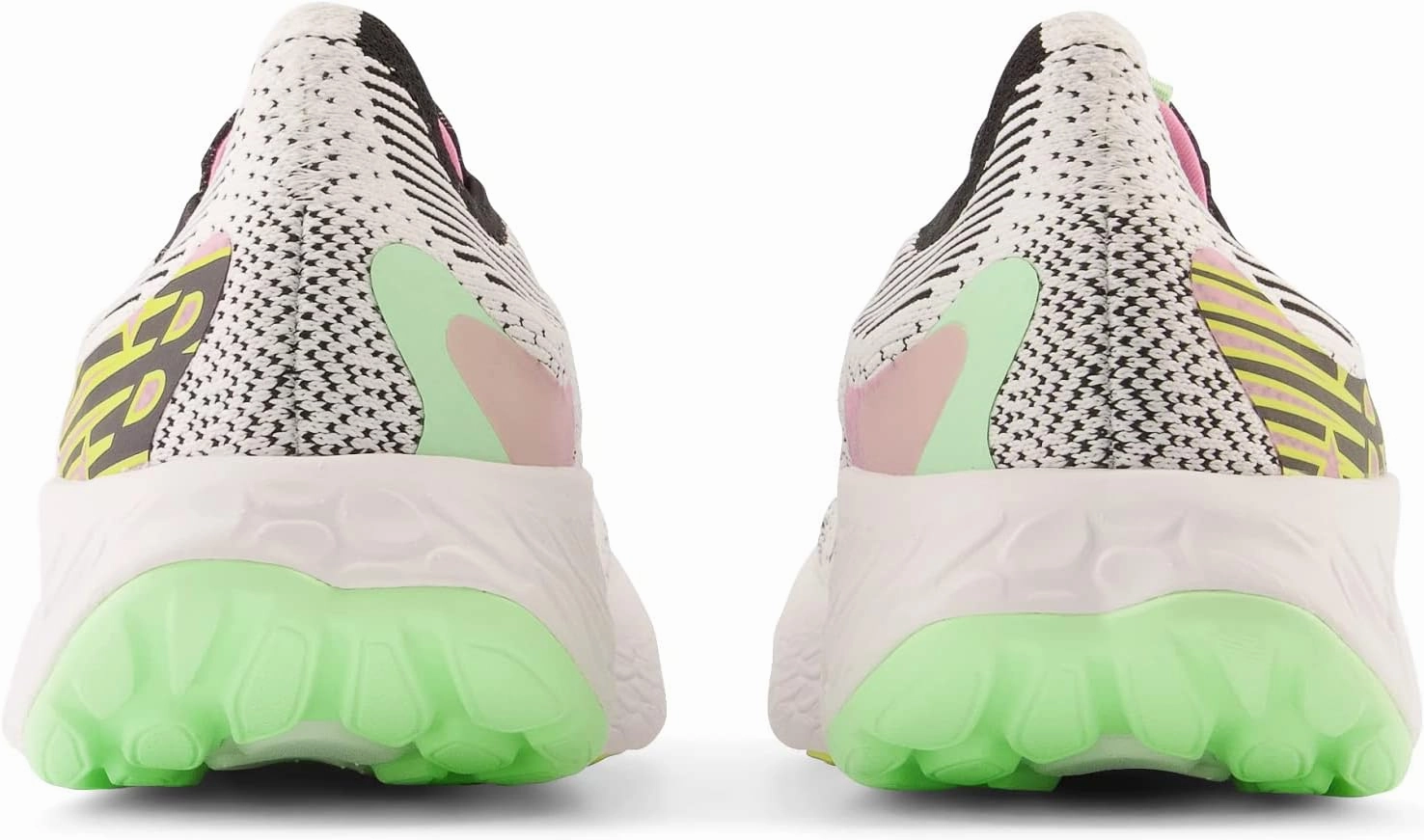 New Balance Women's Fresh Foam X 1080 Unlaced V1 Running Shoe, White/Black/Vibrant Green/Bubblegum