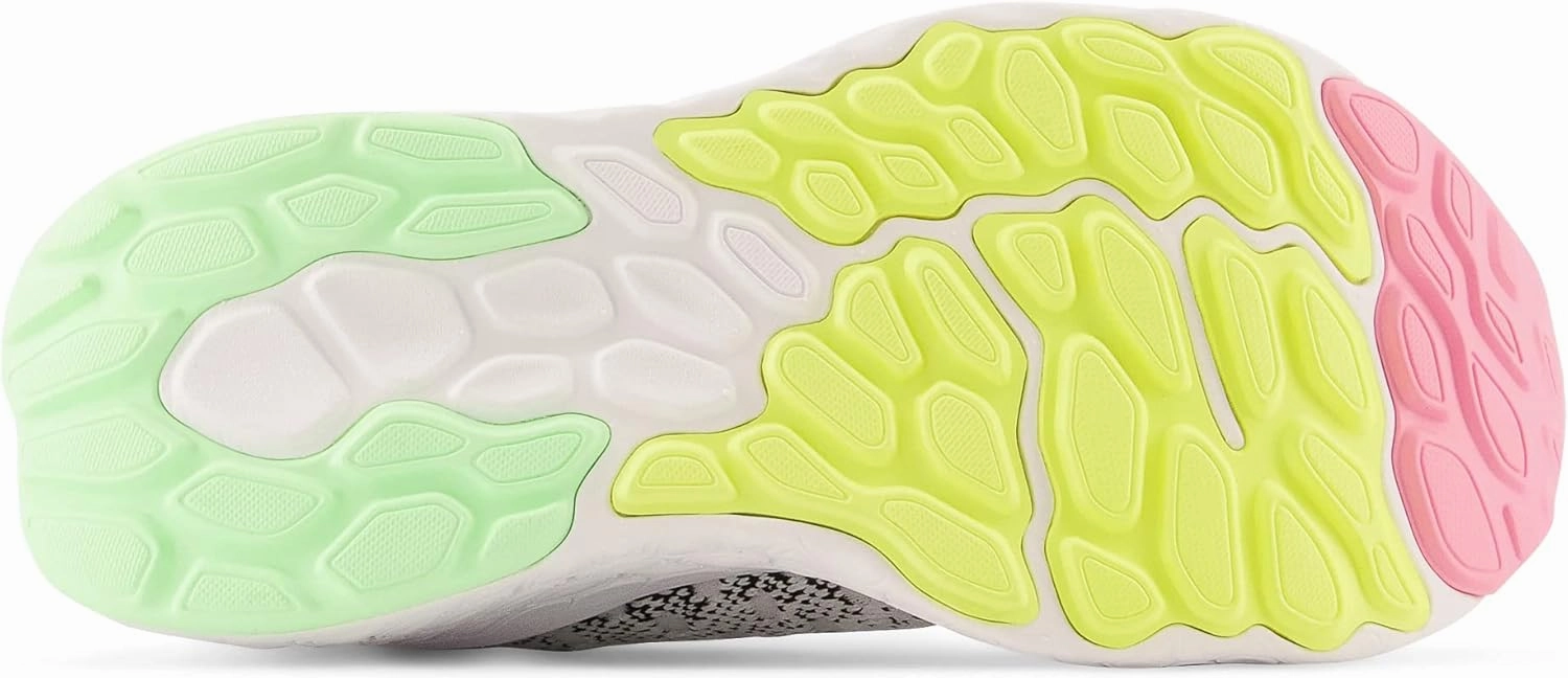 New Balance Women's Fresh Foam X 1080 Unlaced V1 Running Shoe, White/Black/Vibrant Green/Bubblegum