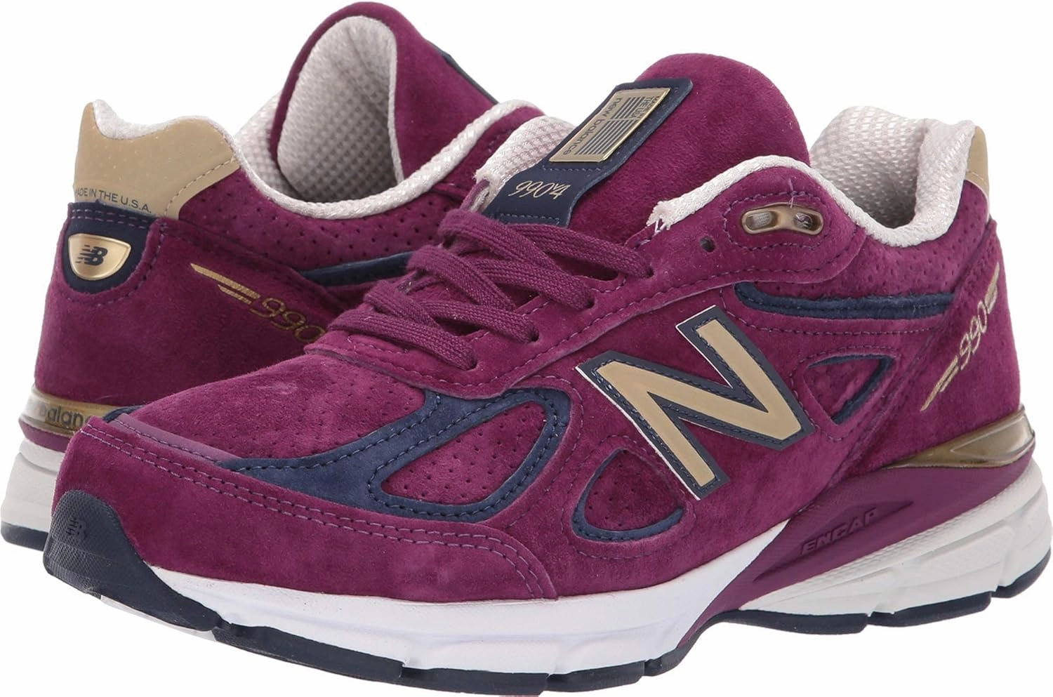 New Balance Women's W990 Version 4 Running Shoe, Size: 8.5 Width: B Color: Claret/Pigment