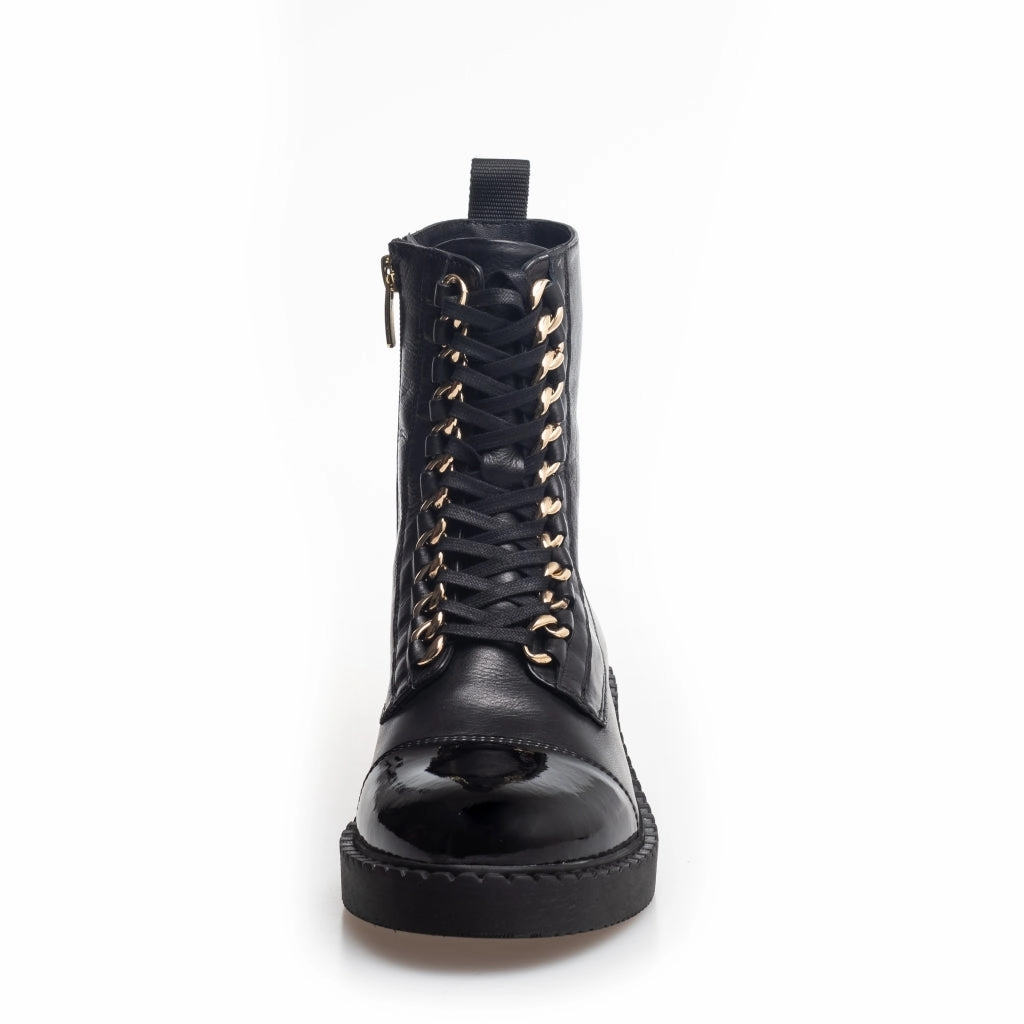 NEW ROCK PATENT - BLACK/GOLD