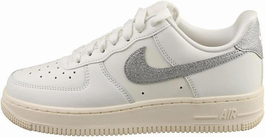Nike Air Force 1 Low Women Summit White/Metallic Silver DQ7569-100 8.5