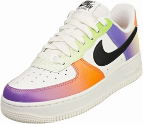 Nike Air Force 1 Low Womens '07 Multicolor Tie Dye Size 6.5, Summit White/Black