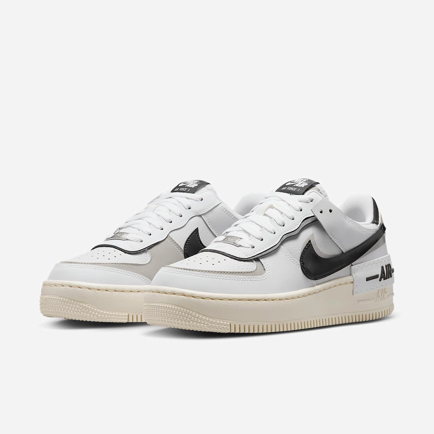 Nike Air Force 1 Shadow Women's Shoes (DZ1847-110, White/College Grey/Platinum Tint/Off Noir)