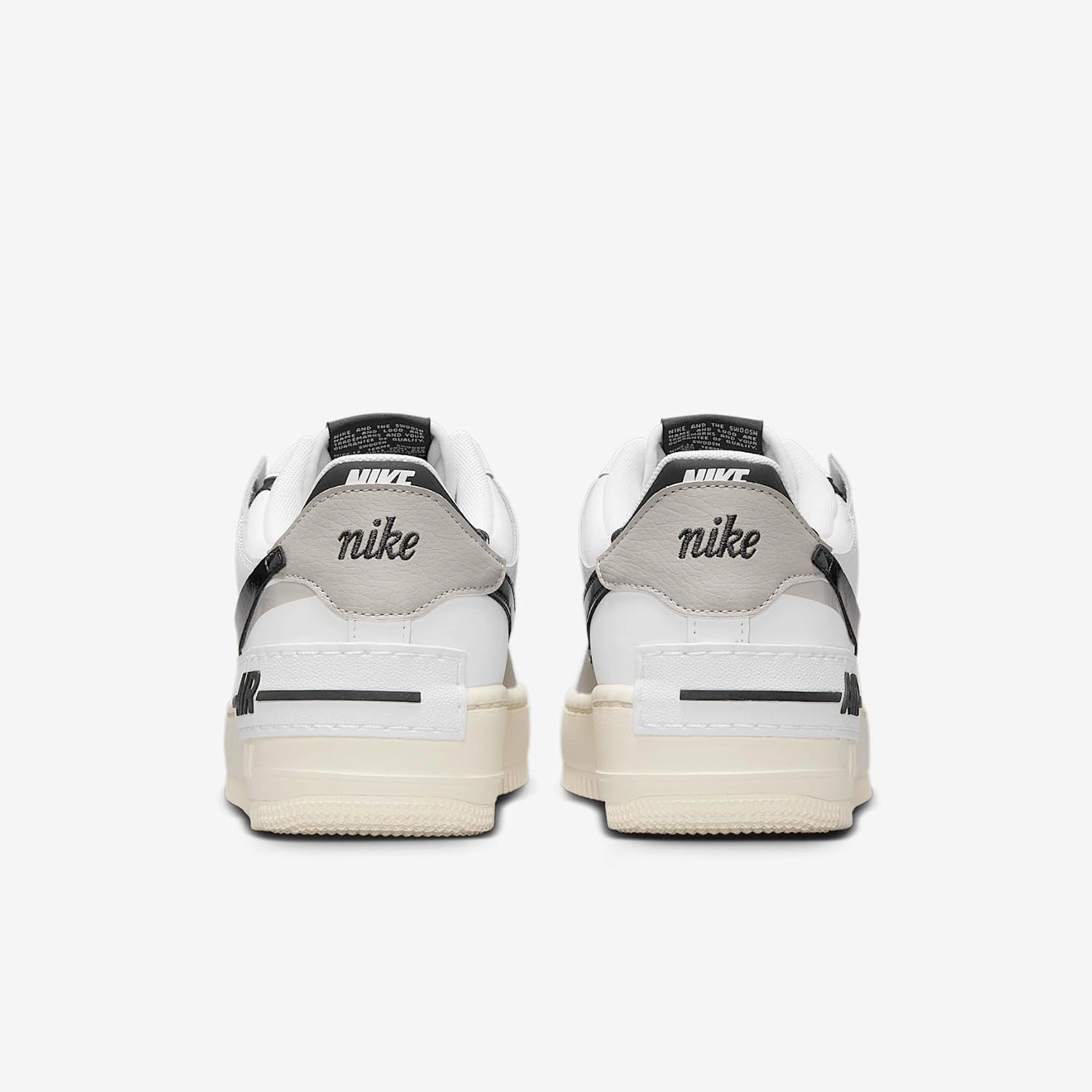 Nike Air Force 1 Shadow Women's Shoes (DZ1847-110, White/College Grey/Platinum Tint/Off Noir)