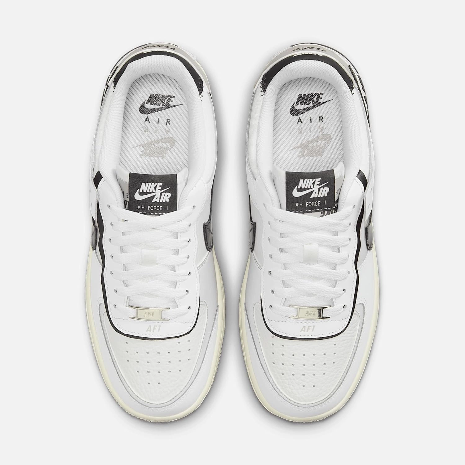 Nike Air Force 1 Shadow Women's Shoes (DZ1847-110, White/College Grey/Platinum Tint/Off Noir)