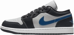 NIKE Air Jordan 1 Low Women's Shoes (DC0774-040, Anthracite/Neutral Grey/White/Industrial Blue) Size 8