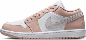 NIKE Air Jordan 1 Low Women's Shoes (DC0774-120, White/Particle Beige/Light Bone) Size 12