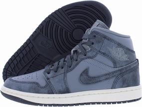 Nike Air Jordan 1 Mid SE Women's Shoes (FJ3448-001, Smoke Grey/Sail/Off Noir) Size 9.5