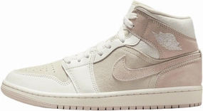 NIKE Air Jordan 1 Mid SE Women's Shoes (FQ1926-161, Coconut Milk/Sail/Legend Pink) Size 7.5