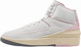 NIKE Air Jordan 2 Retro Women's Shoes (FB2372-100, Summit White/Medium Soft Pink/Muslin) Size 8