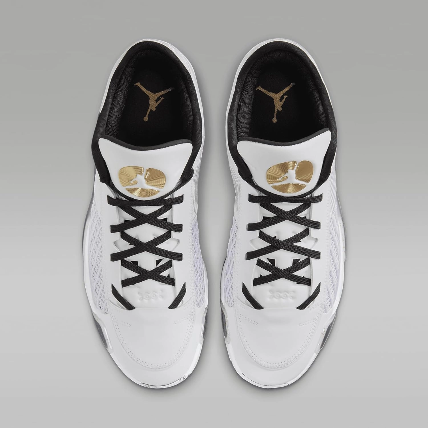 NIKE Air Jordan XXXVIII FIBA Basketball Shoes (FN7481-100, White/Pure Platinum/Metallic Gold)