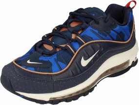 Nike Air Max 98 PRM Womens Running Trainers CI9105 Sneakers Shoes (UK 6.5 US 9 EU 40.5, Midnight Navy White 400)
