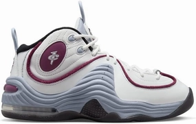 Nike Air Penny 2 Women's Shoes (DV1163-100, Summit White/Wolf Grey/Black/Rosewood) Size 5