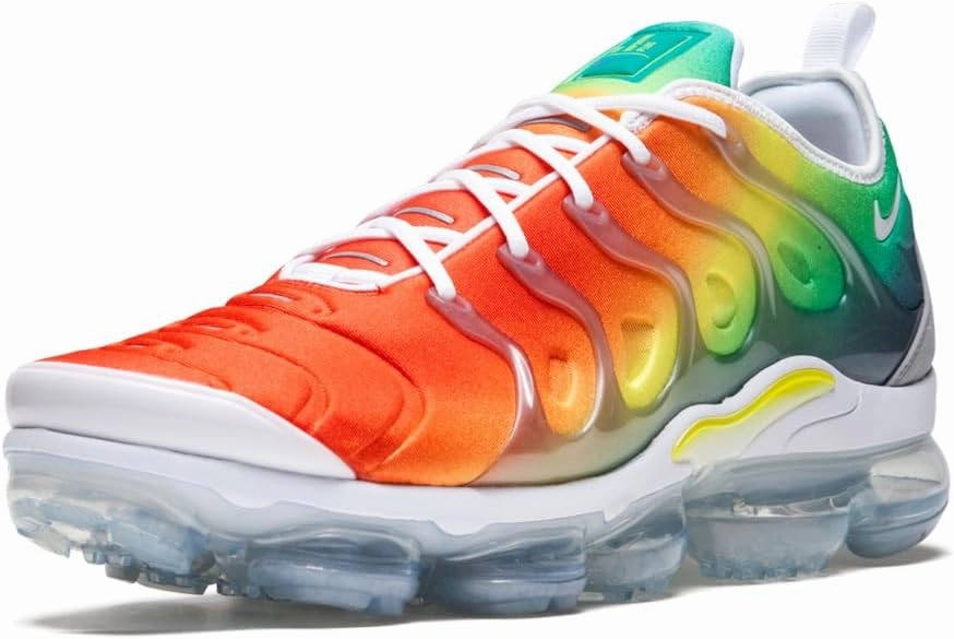 Nike Air Vapormax Plus Men's Shoes (924453-103, White/Neptune Green/Dynamic Yellow)