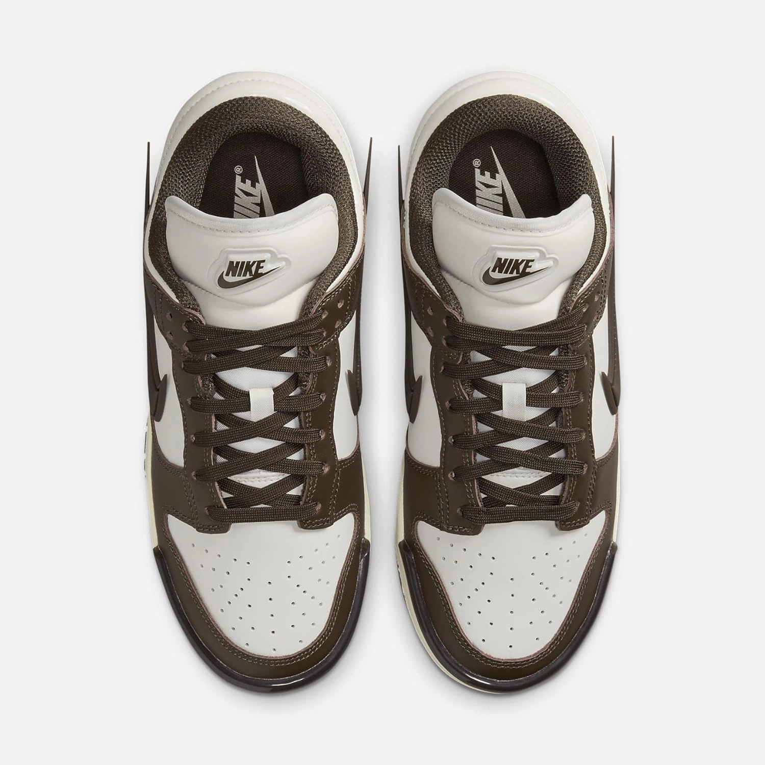 Nike Dunk Low Twist Women's Shoes (DZ2794-003, Phantom/Coconut Milk/Baroque Brown)