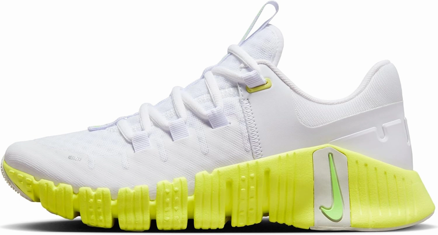 Nike Free Metcon 5 Women's Workout Shoes (DV3950-106, White/Luminous Green/SEA Glass/Lime Blast) Size 10