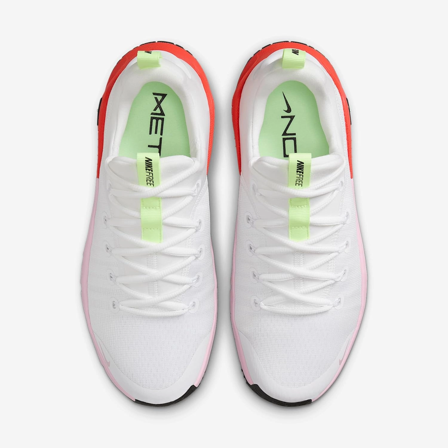 Nike Free Metcon 6 Women's Workout Shoes (IB4526-100, White/Barely Volt/Bright Crimson/Pink Foam)