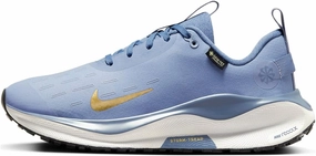 Nike InfinityRN 4 Gore-TEX Women's Waterproof Road Running Shoes (FB2197-400, Ashen Slate/Diffused Blue/Platinum Tint/Metallic Gold) Size 9.5