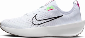 Nike Interact Run Women's Road Running Shoes (FD2292-102, White/Black-Football Grey-Vapor Green) Size 6.5