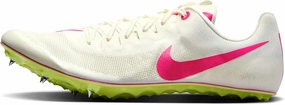 Nike Ja Fly 4 Track and Field Sprinting Spikes (DR2741-100, Sail/Light Lemon Twist/Fierce Pink)