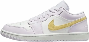 Nike Jordan 1 Low Women Barley Grape/Lemon Wash-White DC0774-501 Size 10 Women's US