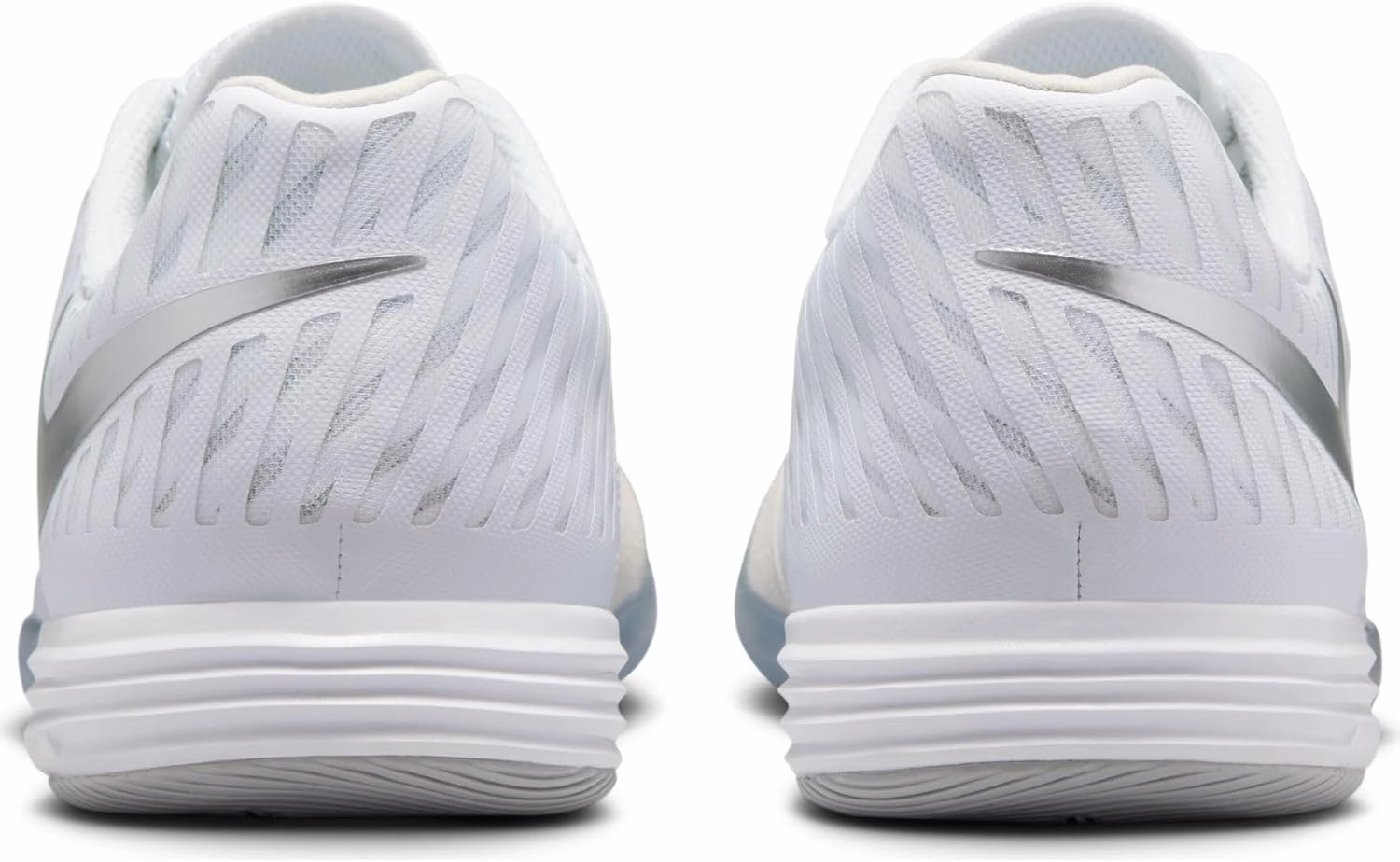Nike Lunargato II Indoor/Court Low-Top Soccer Shoes (580456-105, White/Chrome)