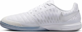 Nike Lunargato II Indoor/Court Low-Top Soccer Shoes (580456-105, White/Chrome)