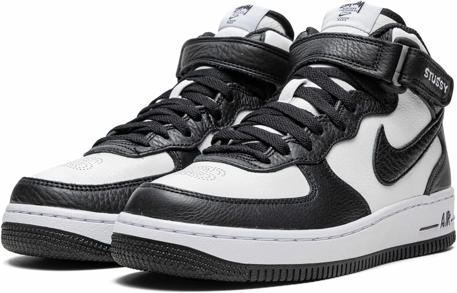 Nike Mens Air Force 1 Mid DJ7840 002 Stussy - Light Bone Black - Size