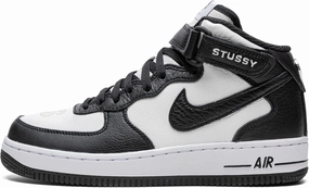 Nike Mens Air Force 1 Mid DJ7840 002 Stussy - Light Bone Black - Size