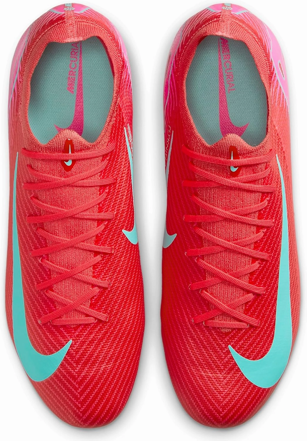Nike Mercurial Vapor 16 Pro FG Low-Top Soccer Cleats (FQ8685-800, Ember Glow/Aurora Green)