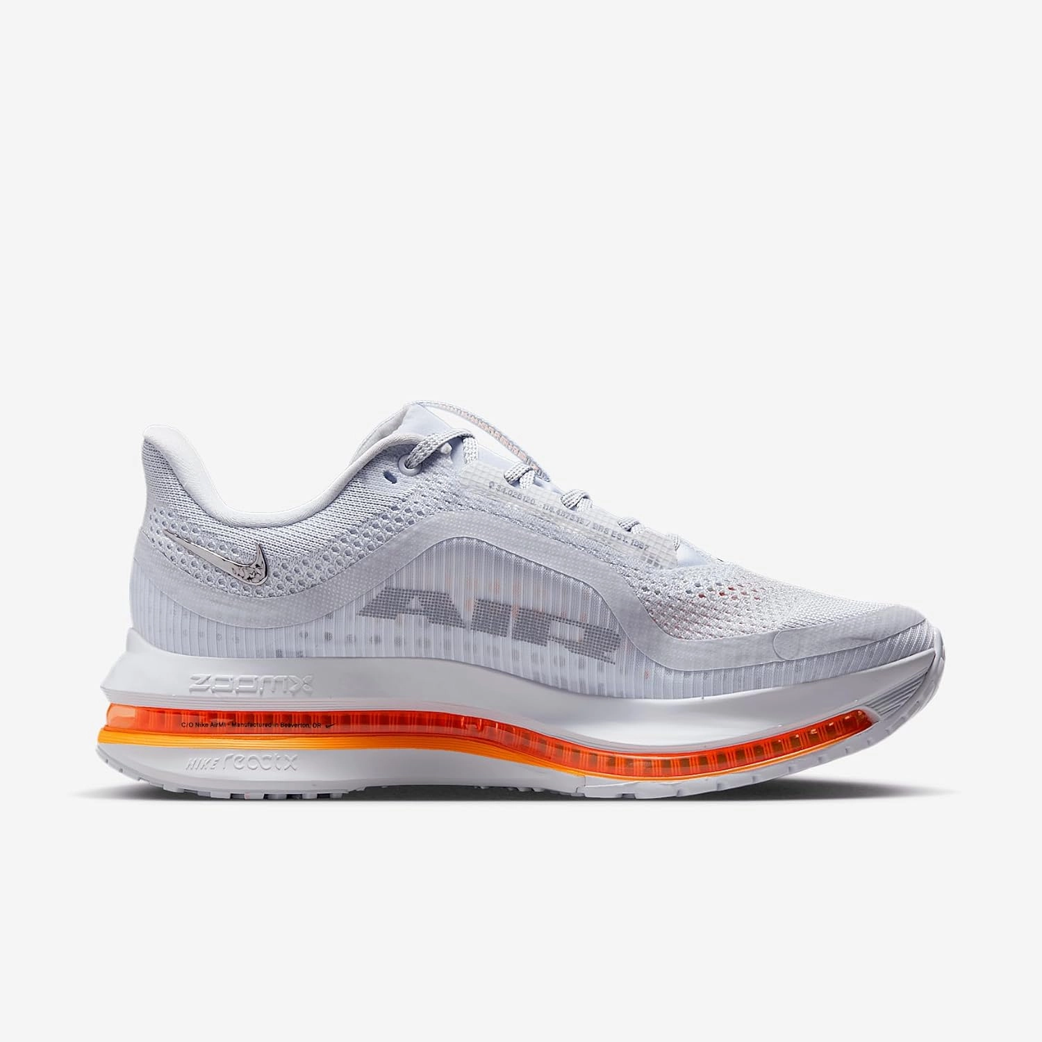Nike Pegasus Premium Women's Road Running Shoes (HQ2593-001, Football Grey/Total Orange/Summit White/Multi-Color)