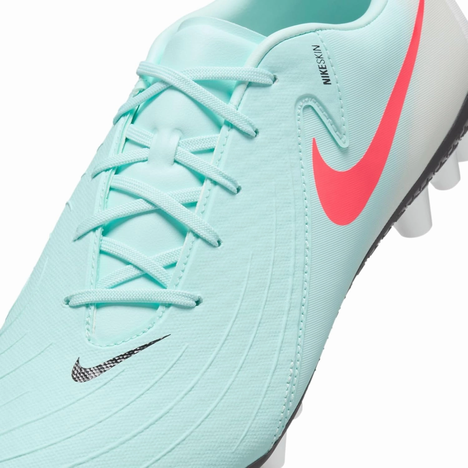Nike Phantom GX 2 Academy AG Low-Top Soccer Cleats (FJ2552-300, Mint/Off Noir/Atomic Red)