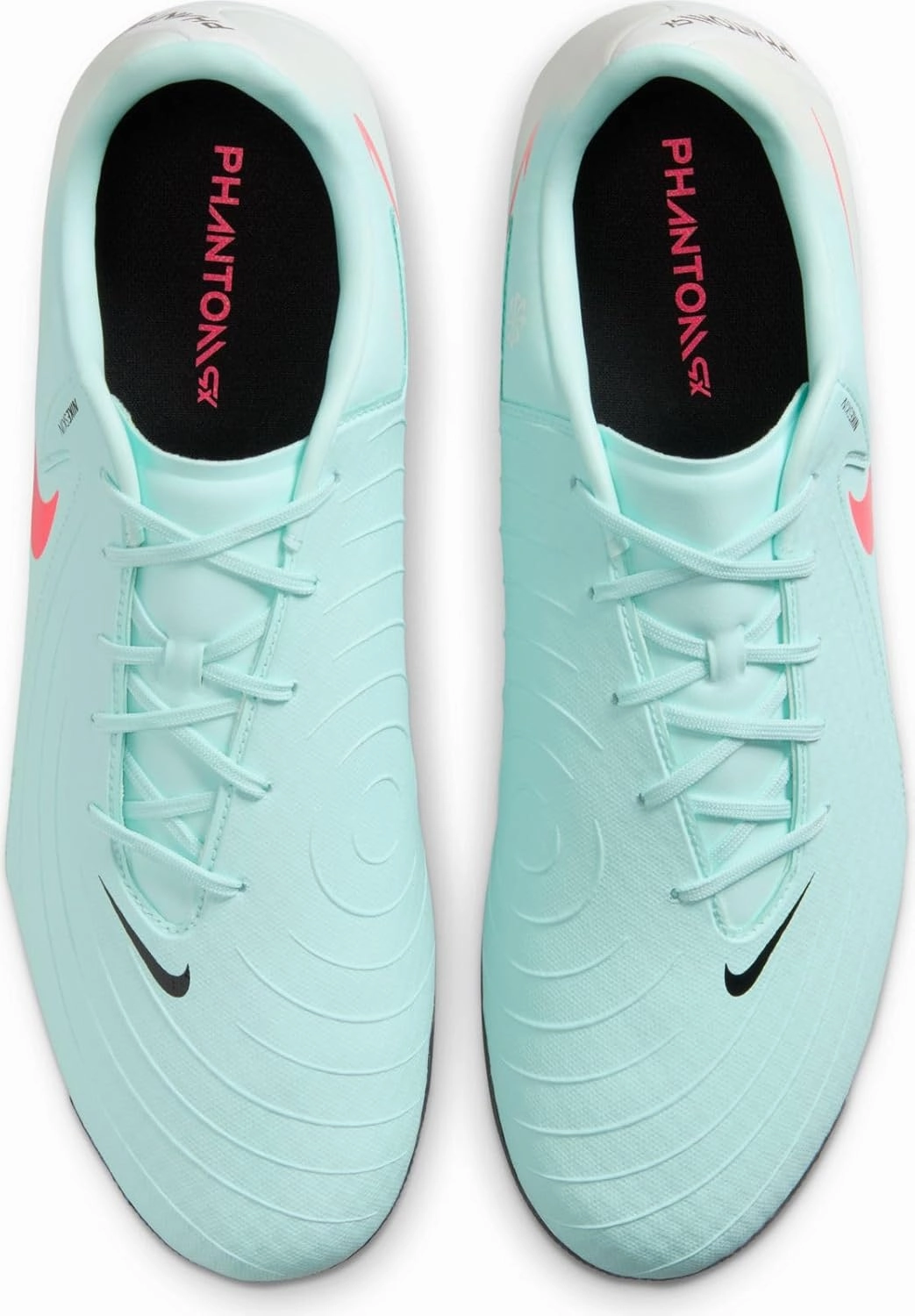 Nike Phantom GX 2 Academy AG Low-Top Soccer Cleats (FJ2552-300, Mint/Off Noir/Atomic Red)
