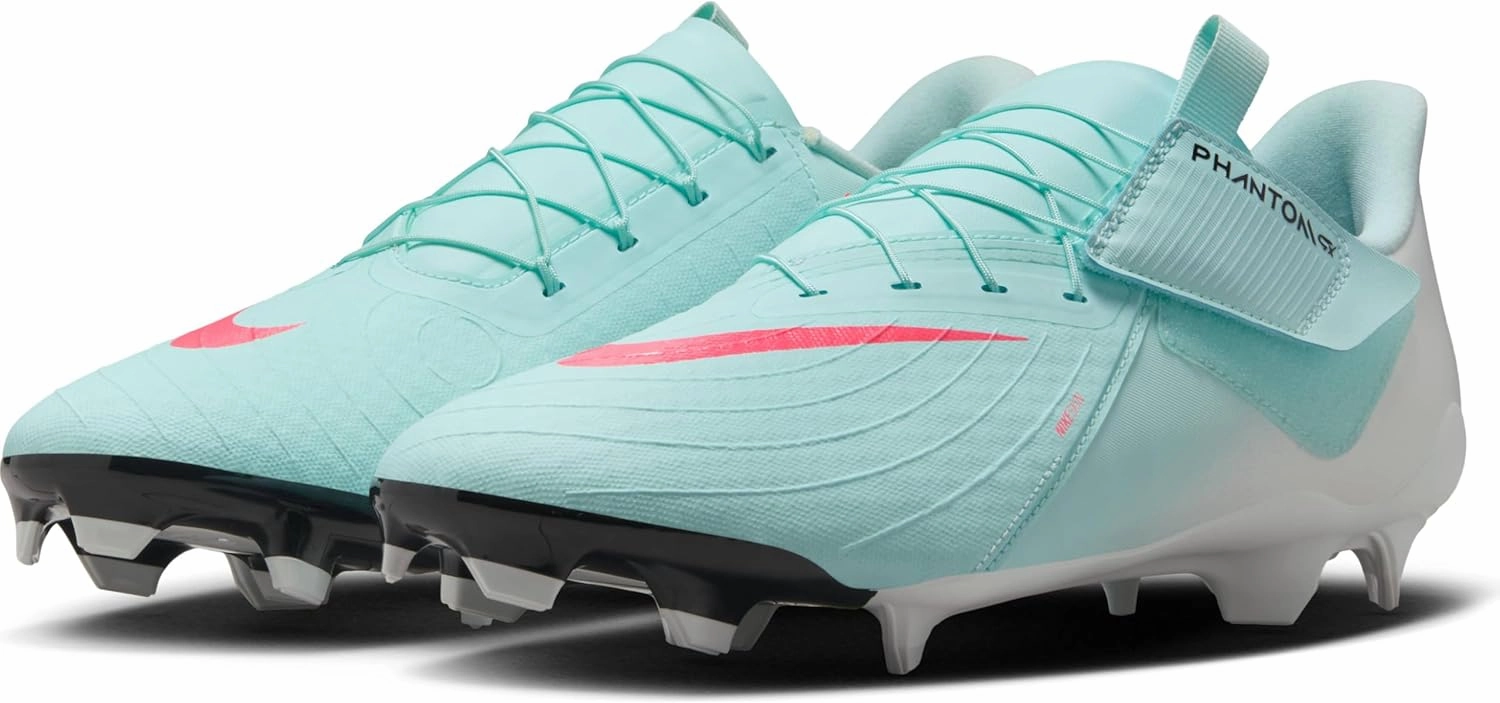 Nike Phantom GX 2 Academy EasyOn MG Low-Top Soccer Cleats (FD6724-300, Mint/Off Noir/Atomic Red)
