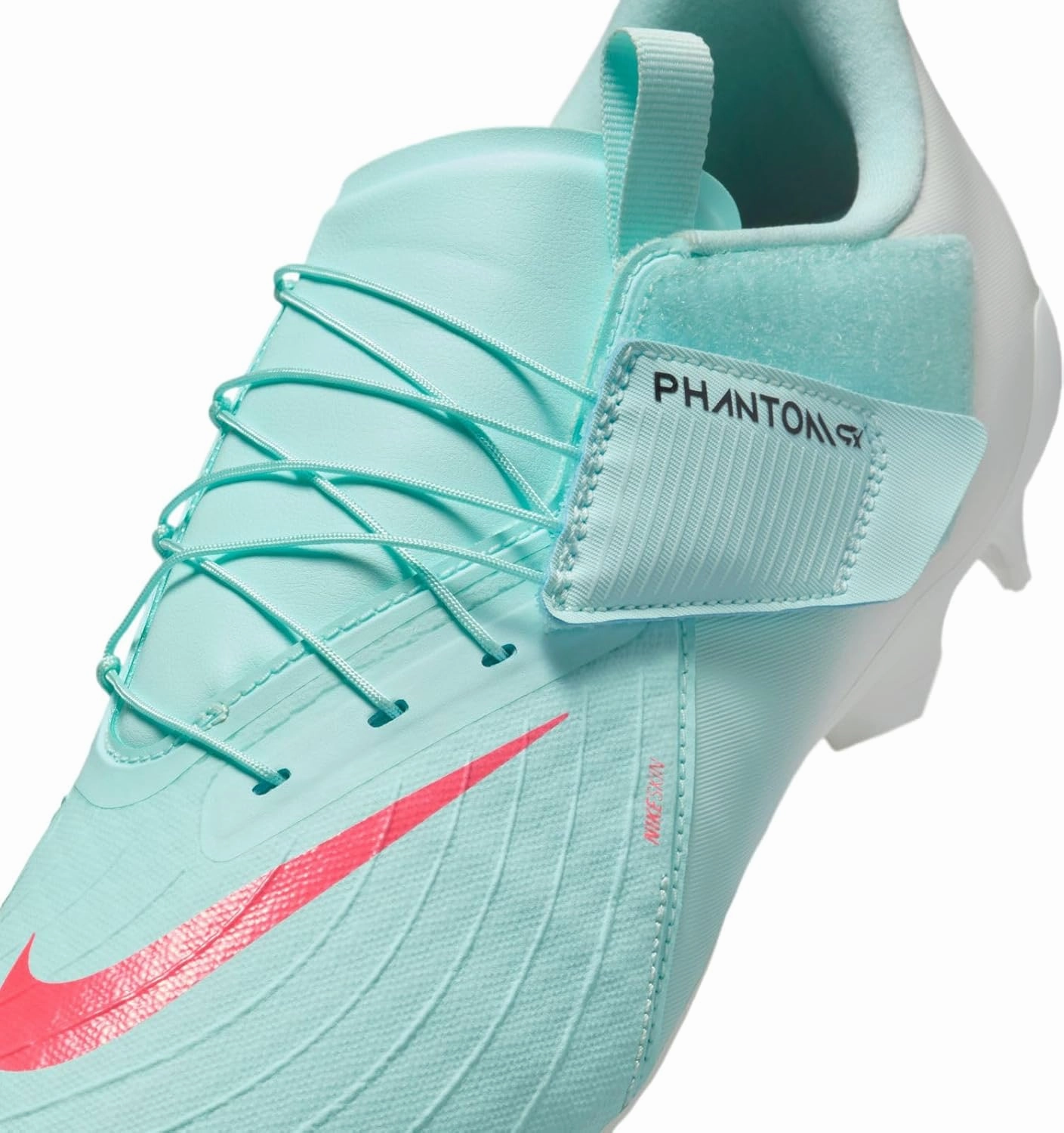 Nike Phantom GX 2 Academy EasyOn MG Low-Top Soccer Cleats (FD6724-300, Mint/Off Noir/Atomic Red)