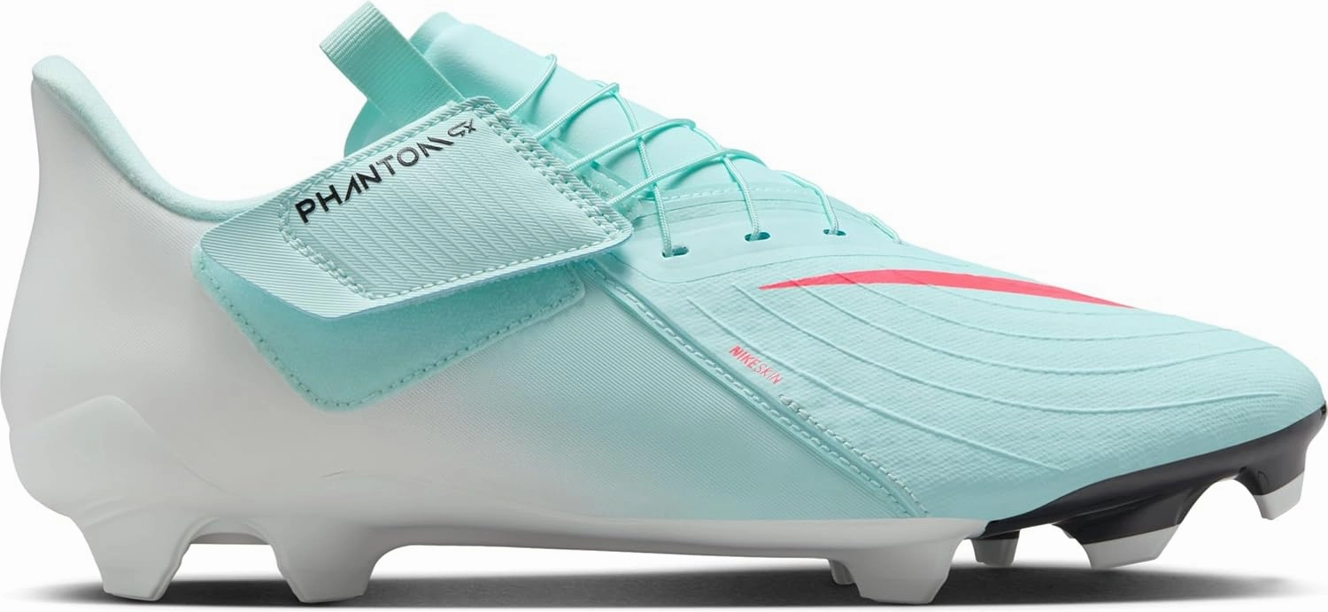 Nike Phantom GX 2 Academy EasyOn MG Low-Top Soccer Cleats (FD6724-300, Mint/Off Noir/Atomic Red)