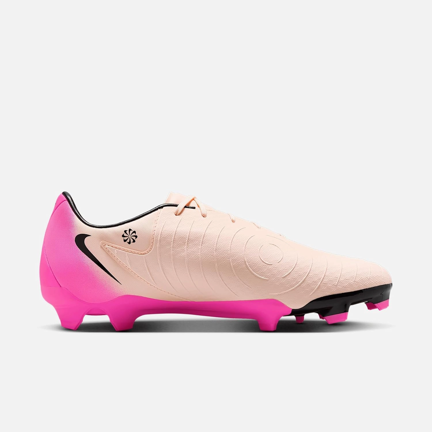 Nike Phantom GX 2 Academy MG Low-Top Soccer Cleats (FD6723-800, Crimson Tint/Pink Blast/Black)